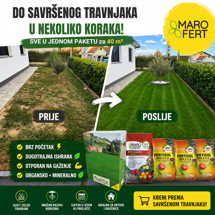 Paket za gust i zelen travnjak za 40 m²