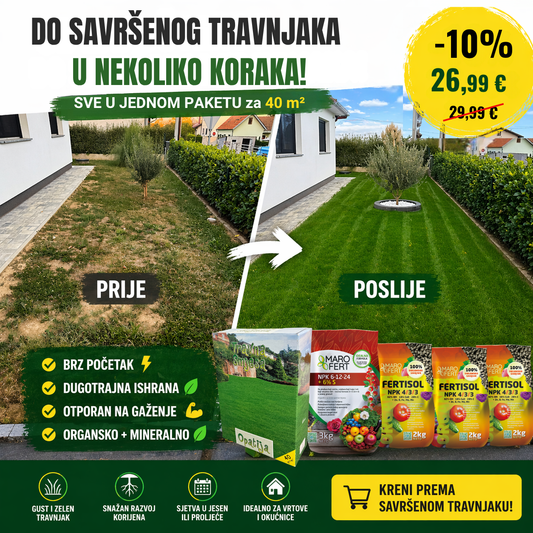 Paket za gust i zelen travnjak za 40 m²
